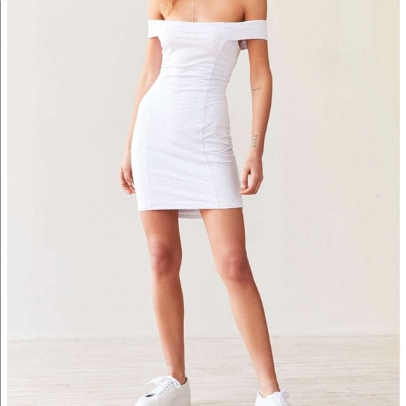 Urban Outfitters Dresses & Skirts - UO Eyelet Off-the-shoulder Bodycon